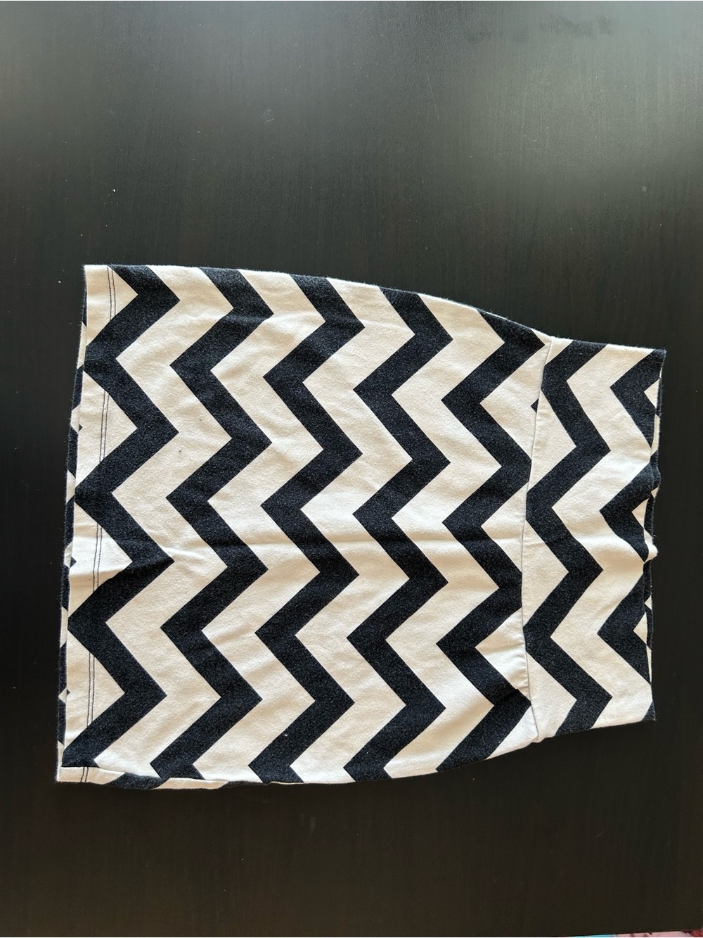 Charlotte Russe Black and White Chevron Pencil Skirt